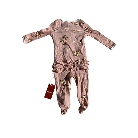 MILKBARN mushroom onesie size 6-9 months NWT - Picture 2 of 3